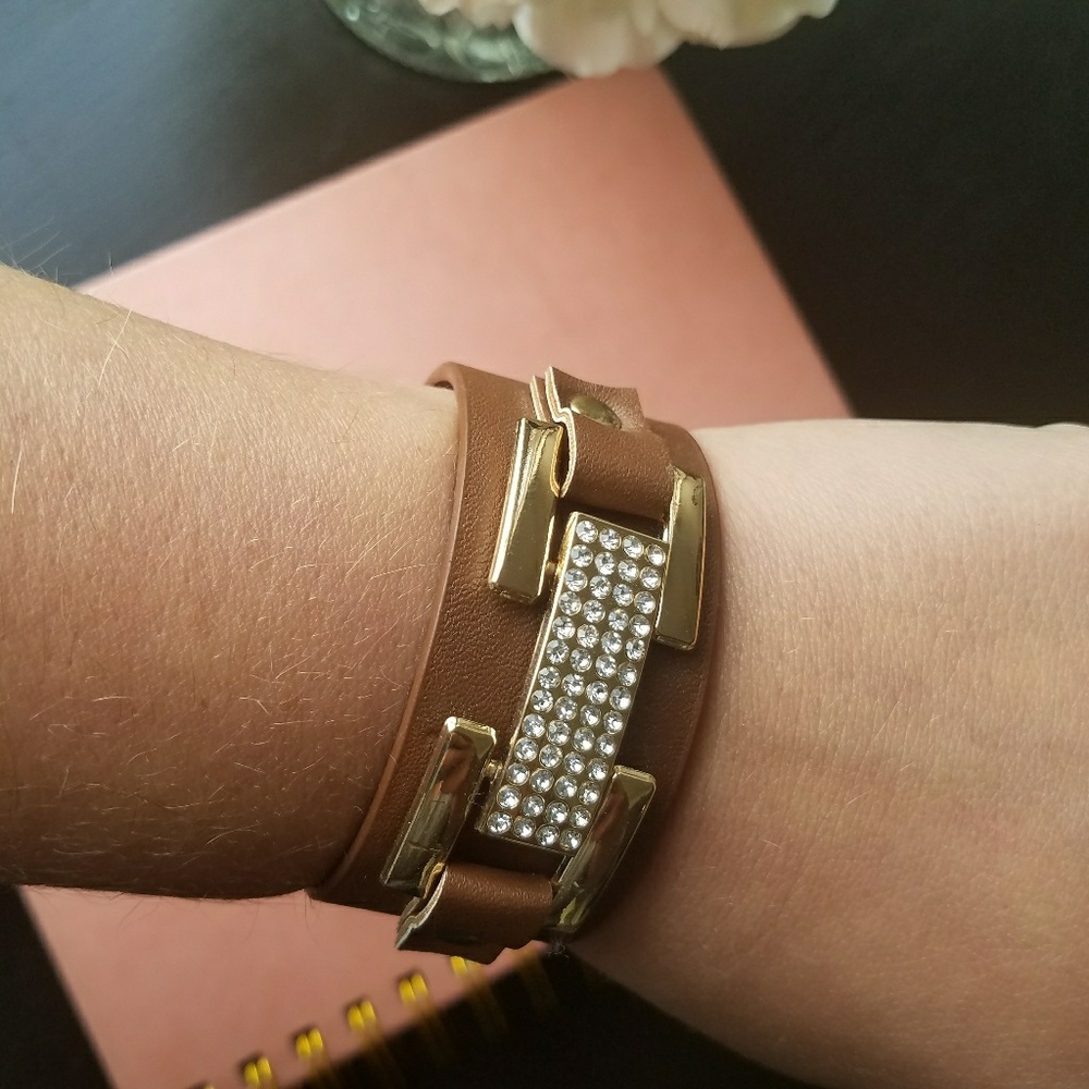 New - Wide Band Leather Bracelet
